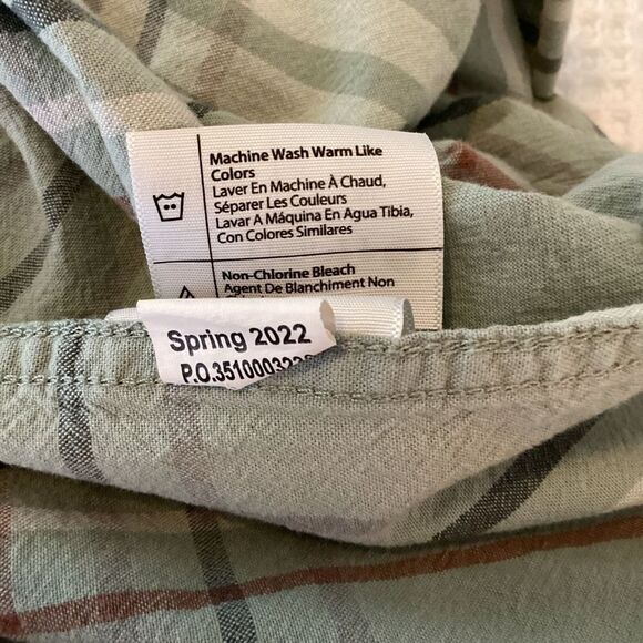 Mens Carhartt Loose Fit Plaid‎ Short Sleeved Top Large Tall - Picture 6 of 8